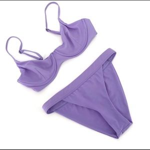 BLACKBOUGH SWIM Underwire High Rise Bikini Lilac